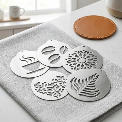 5Pcs Stainless Decorating Stencils