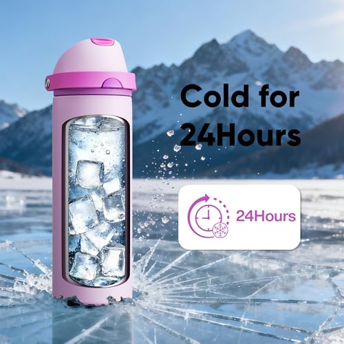 Insulated Water Bottle with Straw