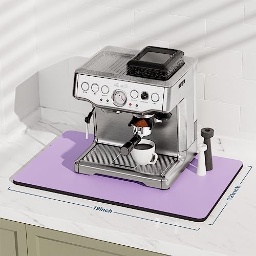 Coffee Mat 12" x 19" Coffee Bar Mats for Espresso Machine Station Accessories and Organizer