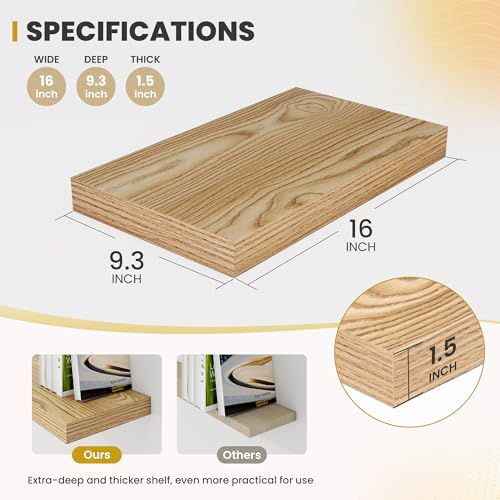 16 Inch Floating Shelves (2 Count)