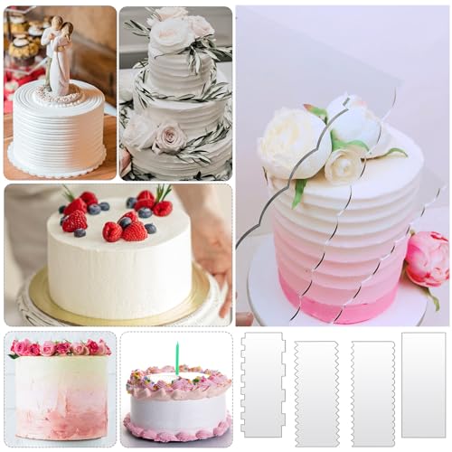 Acrylic Cake Scrapers (4 Count)