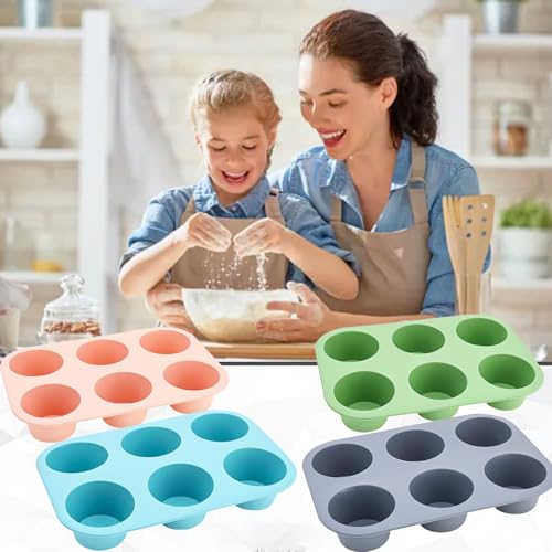 6 Cups Silicone Mini Muffin Pan Set