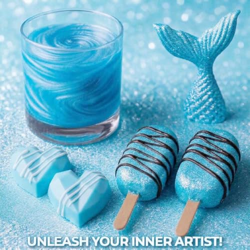 Light Blue Edible Glitter for Drinks 20g