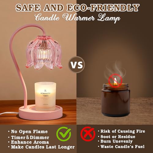 Flower Candle Warmer Lamp with Timer