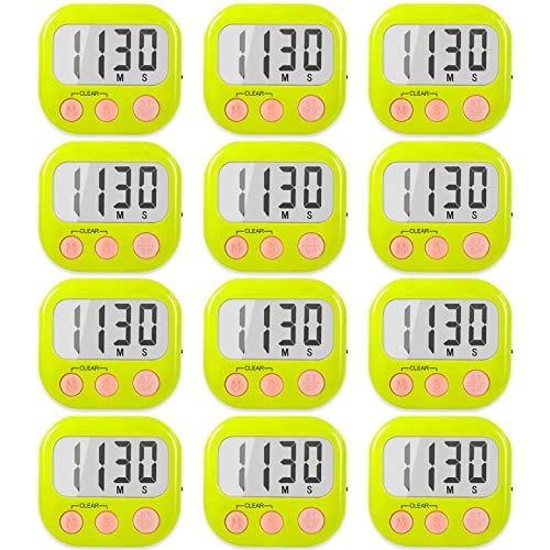 Digital Kitchen Timers for Cooking (12 Count)