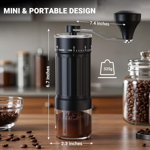 Mini Manual Coffee Grinder With 40 Adjustable Settings