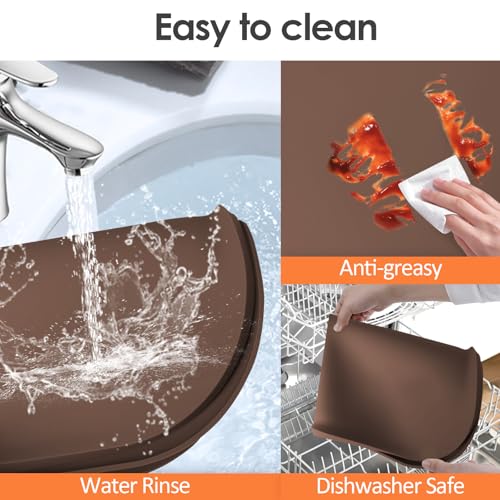 Silicone Coffee Maker Mat with Lip for Countertops