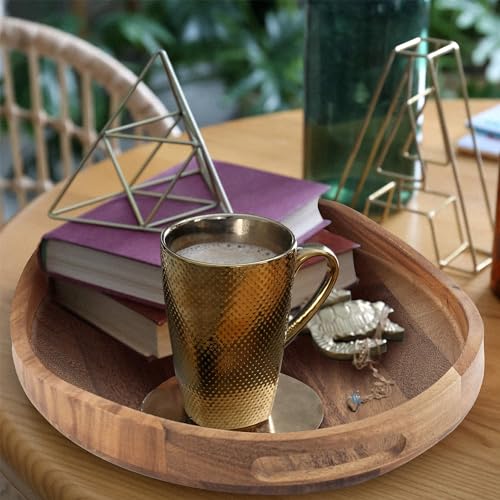 Acacia Wood Serving Tray with Handles
