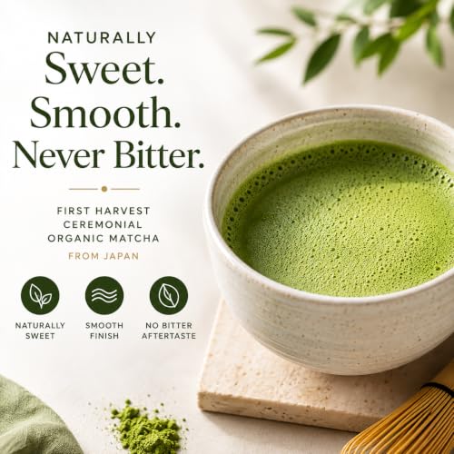 Organic Ceremonial Grade Matcha Powder 100g (3.5 Ounce)