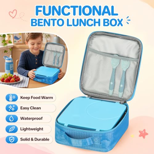 Bento Lunch Box for Kids with 8oz Soup Thermo&Lunch Bag