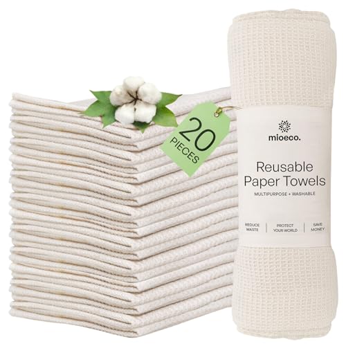 20 Pack Reusable Kitchen Paper Towels (20 Count)