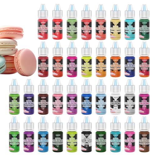36 Colors Liquid Food Coloring 6ml (36 Fl Oz)