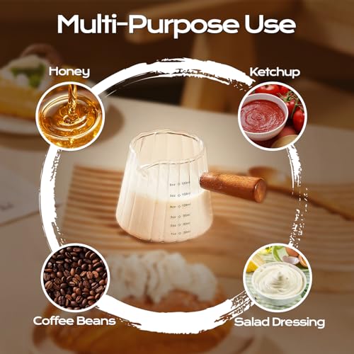 6oz Glass Espresso Measuring Cups (2 Count)