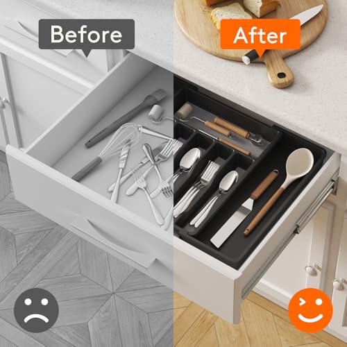 Extra Large Silverware Drawer Organizer