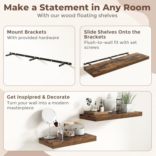 72 Inch Floating Shelves