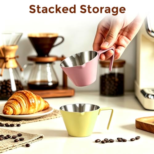 1 Pc Stainless Steel Espresso Shot Cup with Dual Scale
