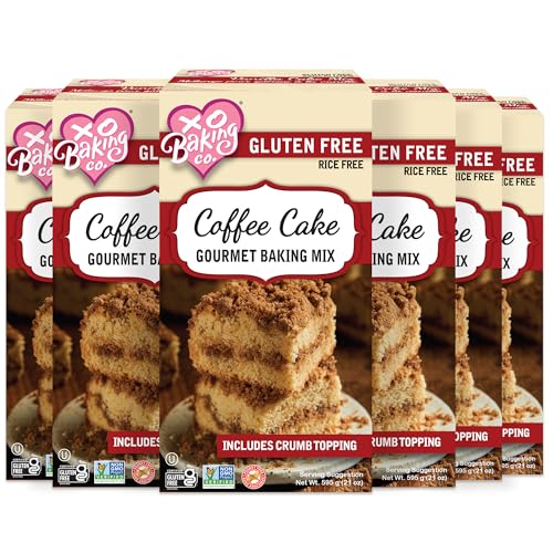 Gluten Free Coffee Cake Gourmet Baking Mix with Crumb Topping; Non