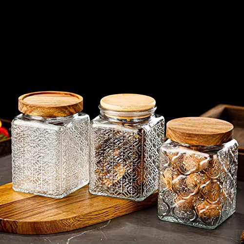 Vintage Glass Airtight Storage Jar Set of 2