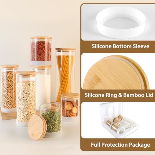 Glass Storage Containers with Bamboo Lids (7 Count)