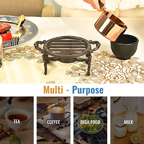 Heavy Duty Cast Iron Teapot Dish Warmer Stable Holder for Tealight Stand