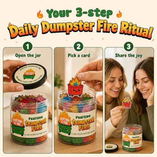60 Positive Dumpster Fire Cards Jar
