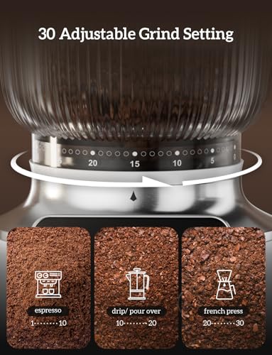 Stainless Steel Espresso Grinder with Portafilter Holder