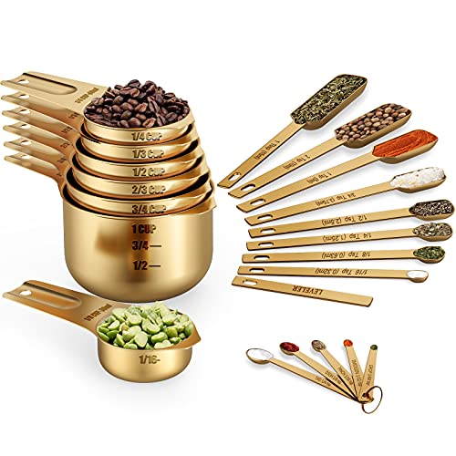 Copper Plated Measuring Cups & Spoons Set of 21