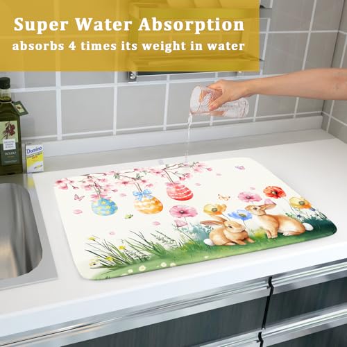 Easter Bunny Dish Drying Mat