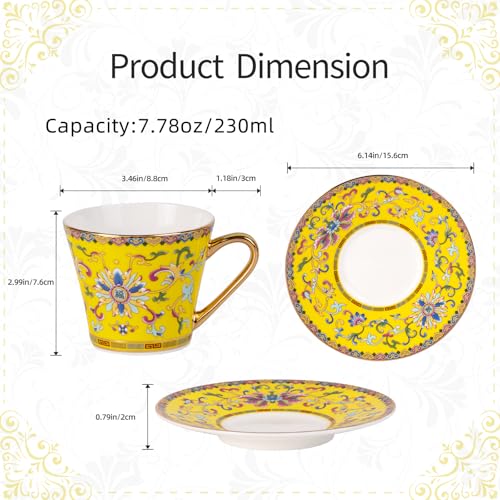 Tea Cup and Saucer (2 Count)