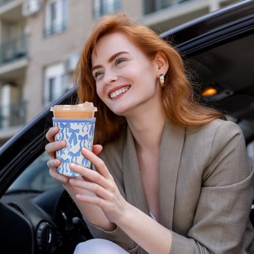 Reusable Insulated Neoprene Iced Coffee Cup Sleeve (3 Count)