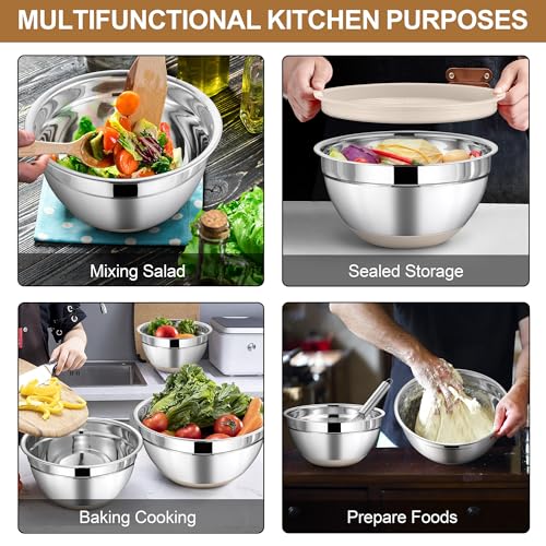 6 Piece Mixing Bowls Set with Airtight Lids (12 Count)