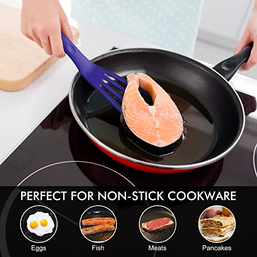 600℉ Heat Resistant Silicone Slotted Fish Turner Spatula Set (2 Count)