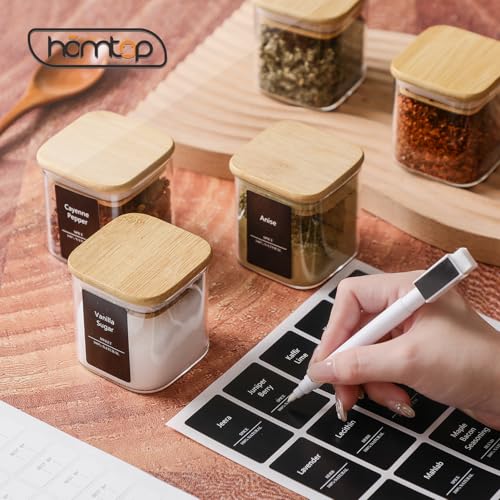 12Pcs 4oz Small Spice Empty Jars with 275 Labels (12 Count)