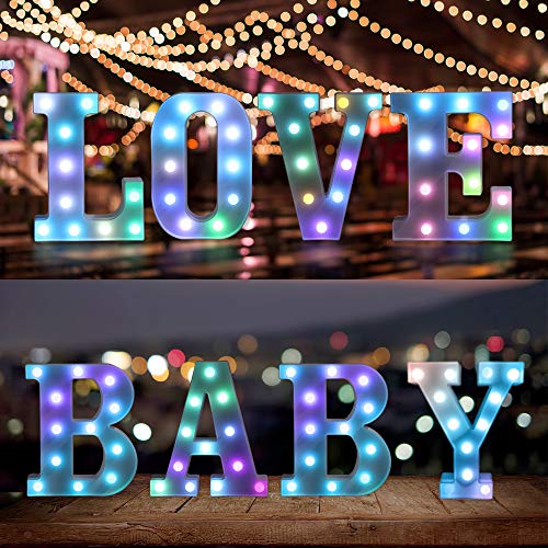 Colorful LED Letter Lights with Remote