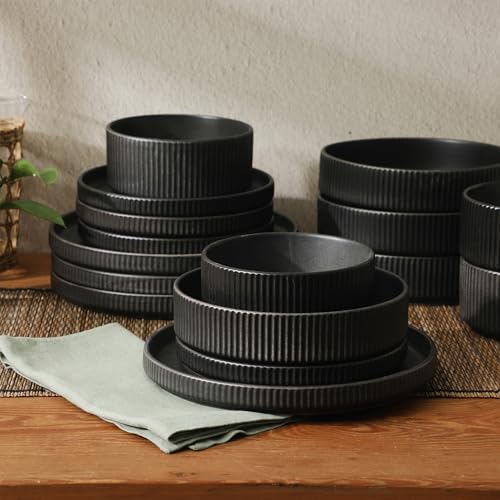 Deerfield 16 Piece Stoneware Dinnerware Set
