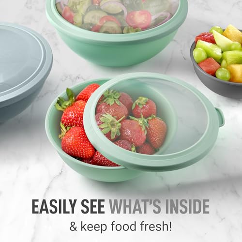 12 Piece Plastic Nesting Mixing Bowl Set