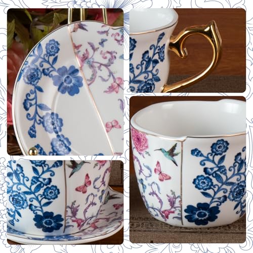 Tea Cups and Saucers Set of 2 (2 Count)
