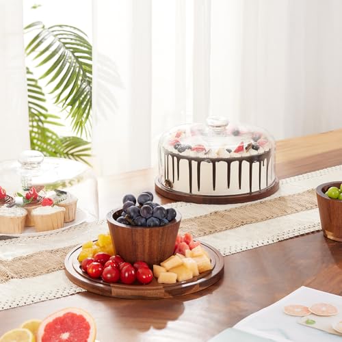 Wooden Cake Stand with Lid