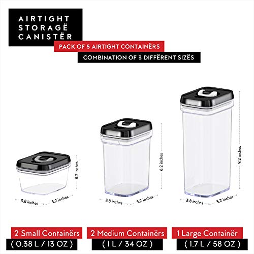 Airtight Food Storage Containers with Lids (5 Count)