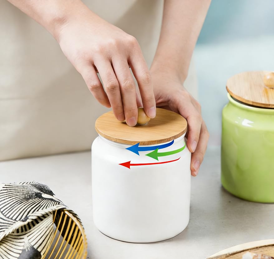 Sweejar 28 Fl oz Ceramic Kitchen Canisters (28 Ounce)