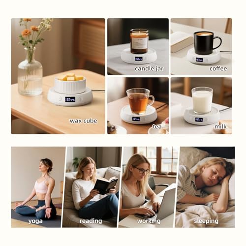 Coffee Mug Warmer for Desk Timer Candle Warmer Lamp Scented Wax Melt Melter