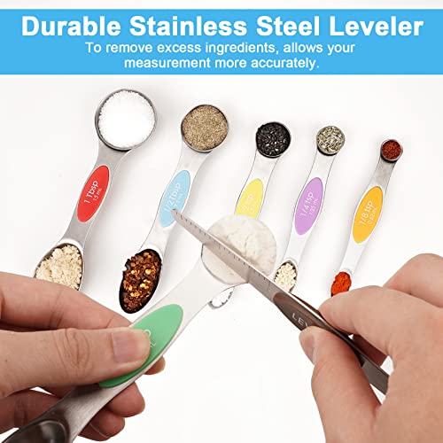 7 PCS MultiColor Magnetic Measuring Spoons Set