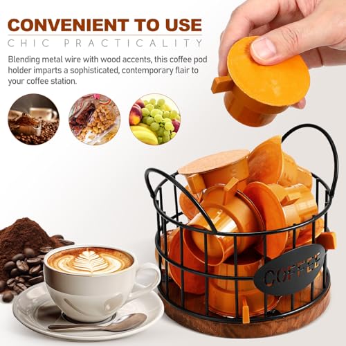 Coffee Pod Storage Basket Wire Coffee Pod Holder for Container Storage Open