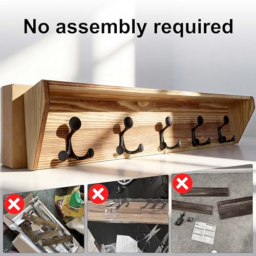 Wall Shelf with Hooks