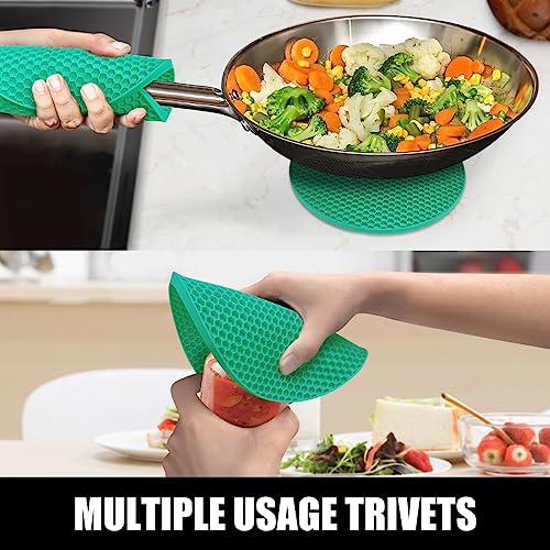 Silicone Oven Mitts and Pot Holders Sets