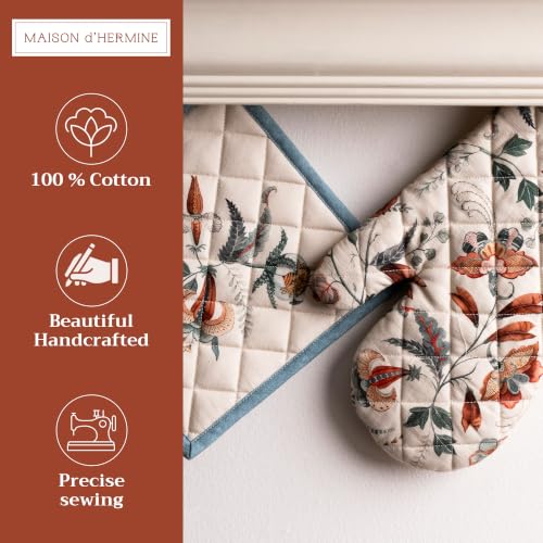 100% Cotton Oven Mitt & Pot Holder Set (2 Count)