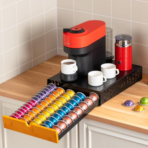 for Nespresso Pod Holder Coffee Pod Organizer for Vertuo Pod Storage Morden Design Large Capacity Fits All Size Vertuo Pods