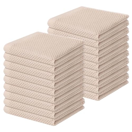 100% Cotton Waffle Weave Kitchen Dish Cloths 18 (18 Count)