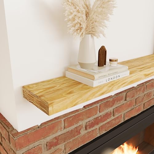 60'' Pine Wood Floating Shelf for Wall