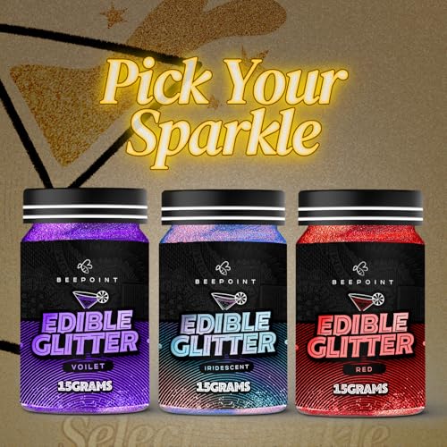 Red Edible Glitter for Drinks 15g